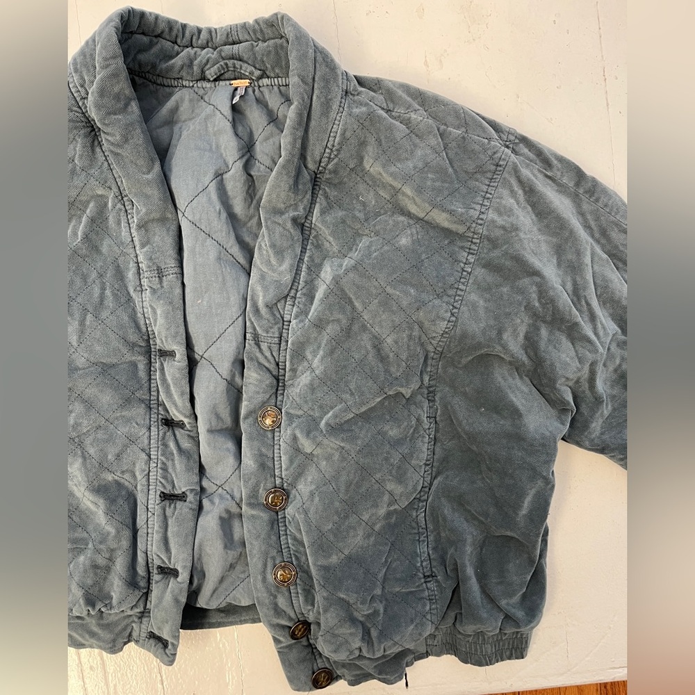 Free People Quilted Bomber Jacket